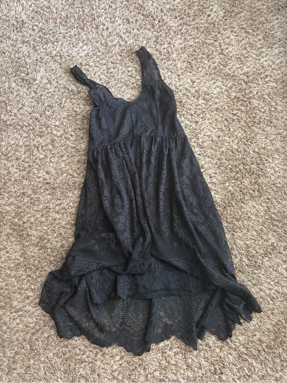 Free People Black Floral High-Low Sundress Size 2